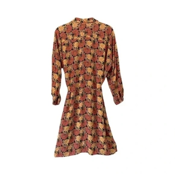 Topshop | Multicolored Floral Button Front Mini Shirt Dress, Size 8 - Picture 3 of 7
